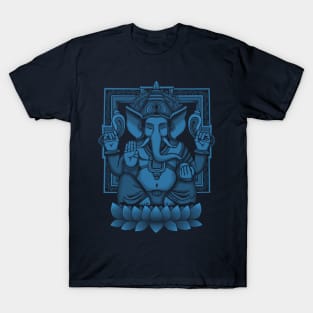 Blue Ganesh Halftone T-Shirt